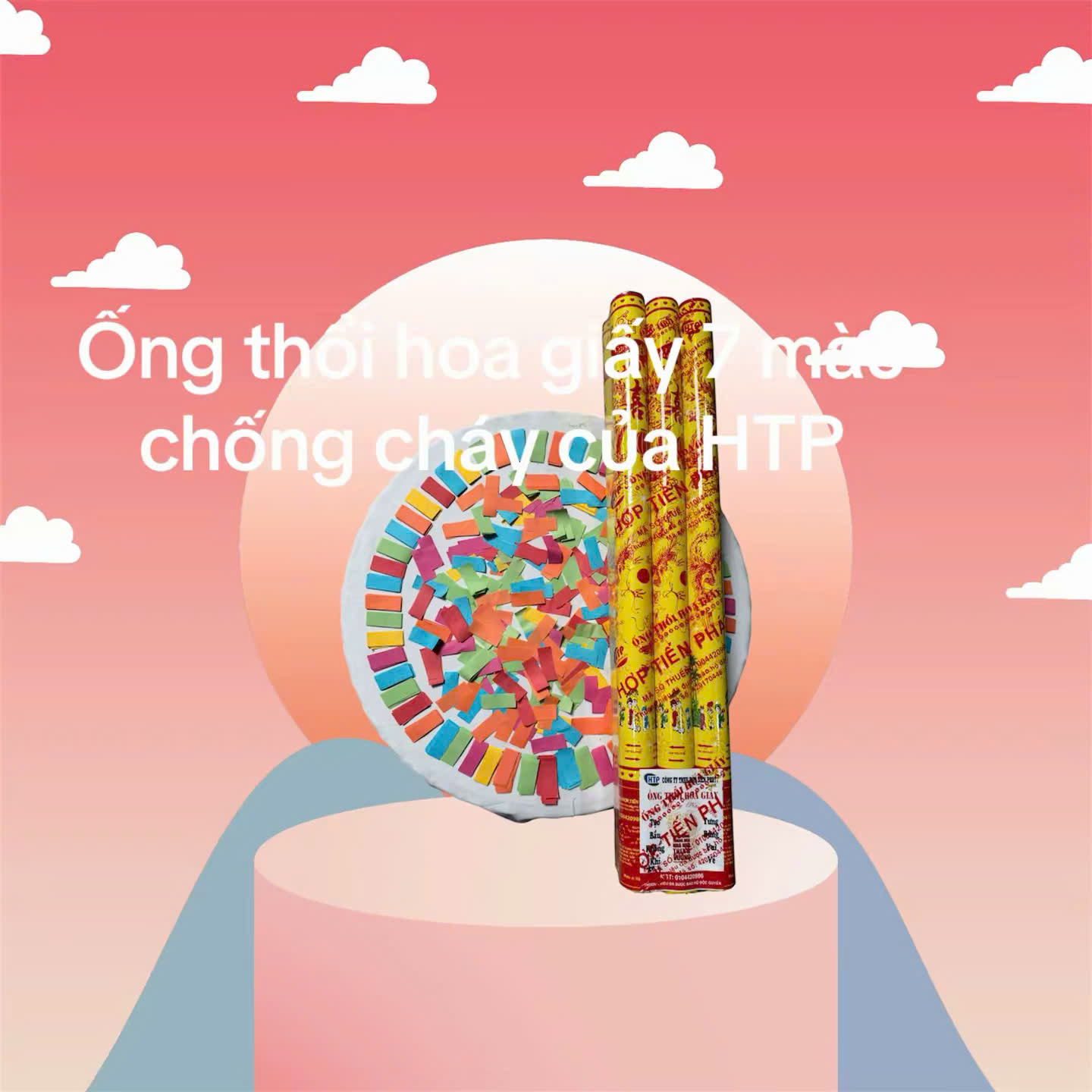 HỢP TIẾN PHÁT RA MẮT PHÁO GIẤY 7 MÀU GIẤY CHỐNG CHÁY